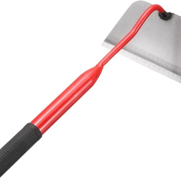 Garden Hoe 16 14" x 7" Steel Hoe Garden Tool Anti Rust with Non Slip Handle Edger Weeder Shovel for Backyard Loosening Farm Planting Weeding, Red