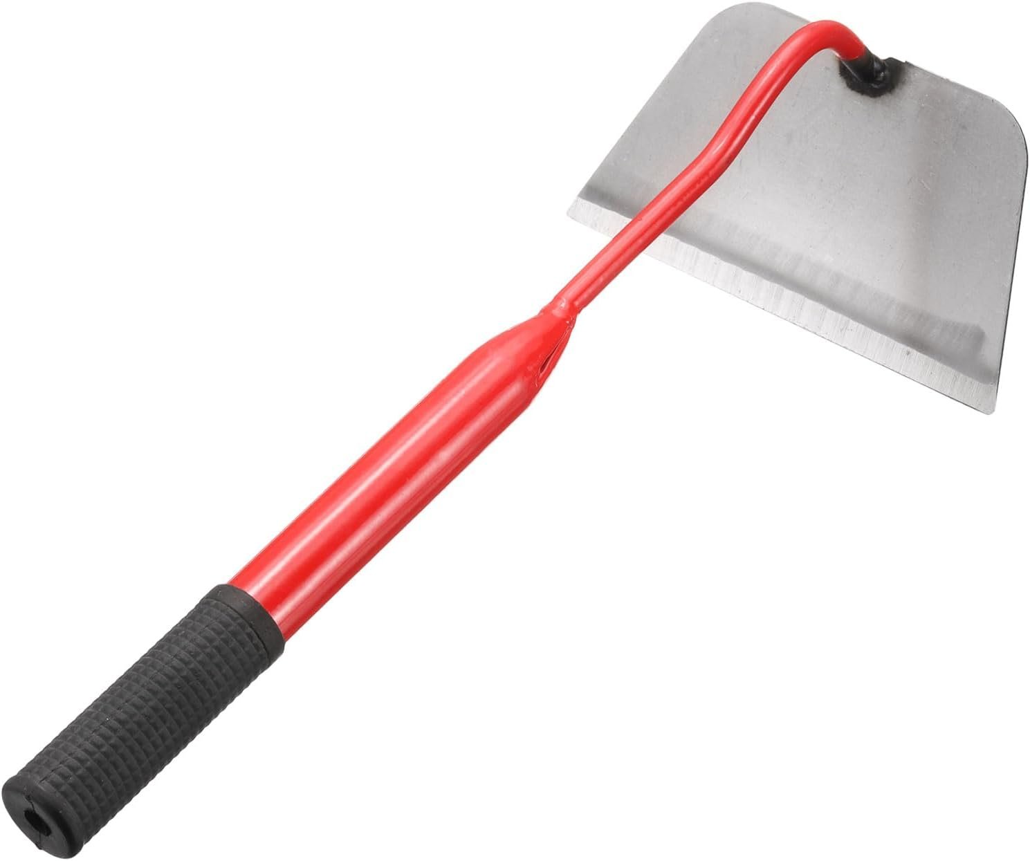 Garden Hoe 16 14" x 7" Steel Hoe Garden Tool Anti Rust with Non Slip Handle Edger Weeder Shovel for Backyard Loosening Farm Planting Weeding, Red