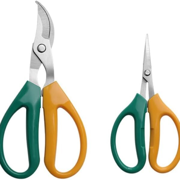Garden Scissors, Stainless Steel Garden Bonsai Pruning Shears, Anti Slip Softgrip SnipGardening Tools Garden Shears for Plants Herb (Classic)