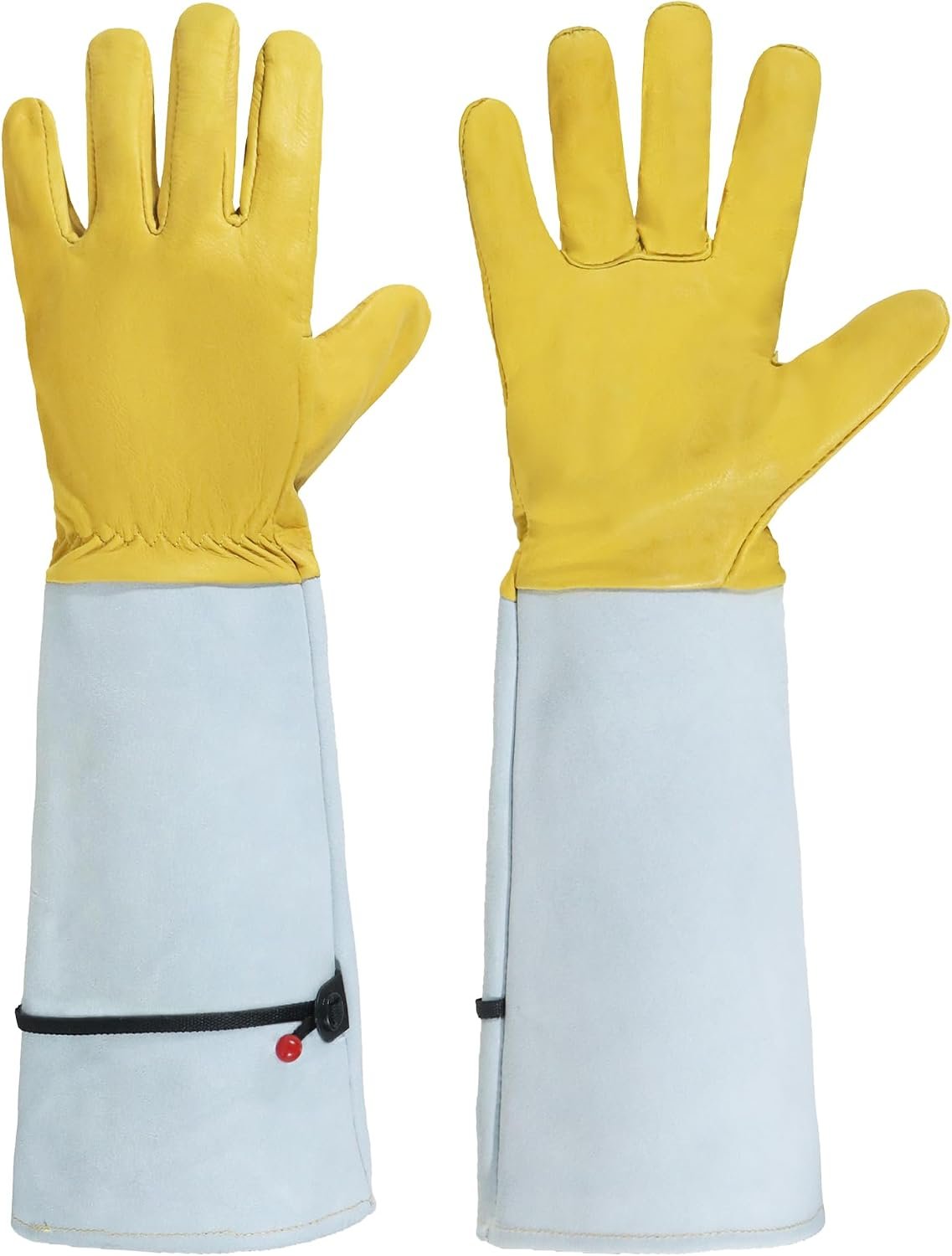 Rose Pruning Gardening Gloves for Men Women, Thorn Proof Forearm Protection Leather Garden Gloves, Gardening Gifts for Gardeners