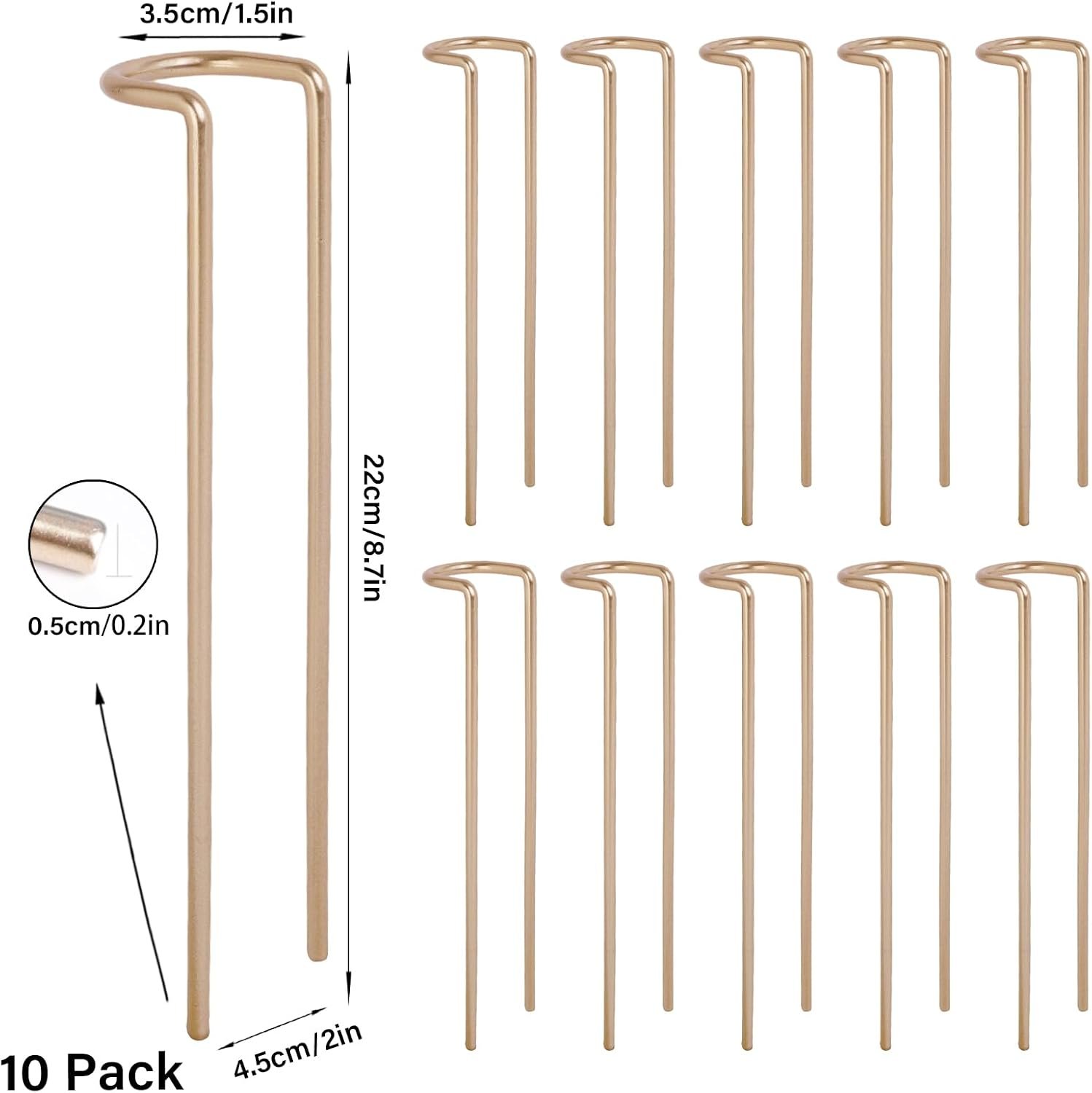 8 7 Inch Indoor Plant Trellis 10 Pack Small Gold Plant Supports Image 2