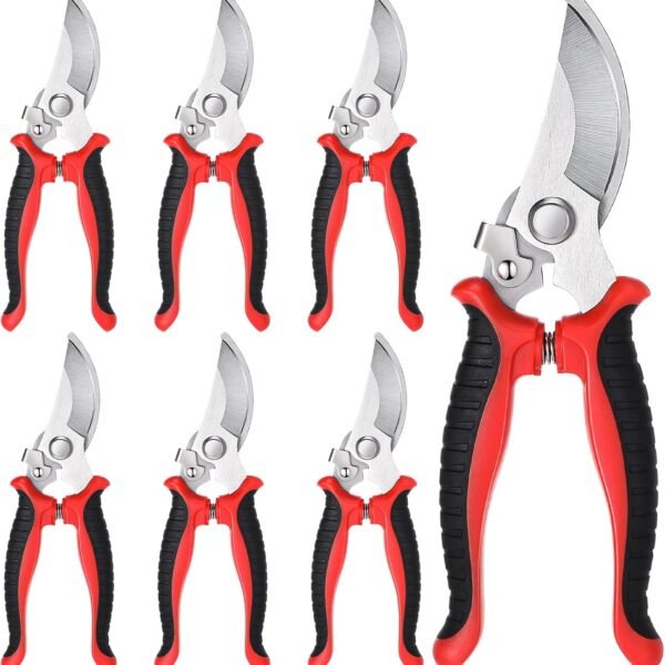 6 Pcs Garden Bypass Pruning Shears Bulk Heavy Duty Gardening Scissors Stainless Steel Blades Gardening Shears Handheld Garden Pruners Manual Plant Clipper for Flower Trimming Secateurs Tool 7 48 Inch