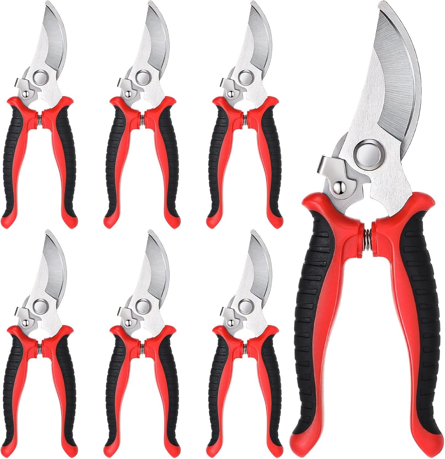 6 Pcs Garden Bypass Pruning Shears Bulk Heavy Duty Gardening Scissors Stainless Steel Blades Gardening Shears Handheld Garden Pruners Manual Plant Clipper for Flower Trimming Secateurs Tool 7 48 Inch