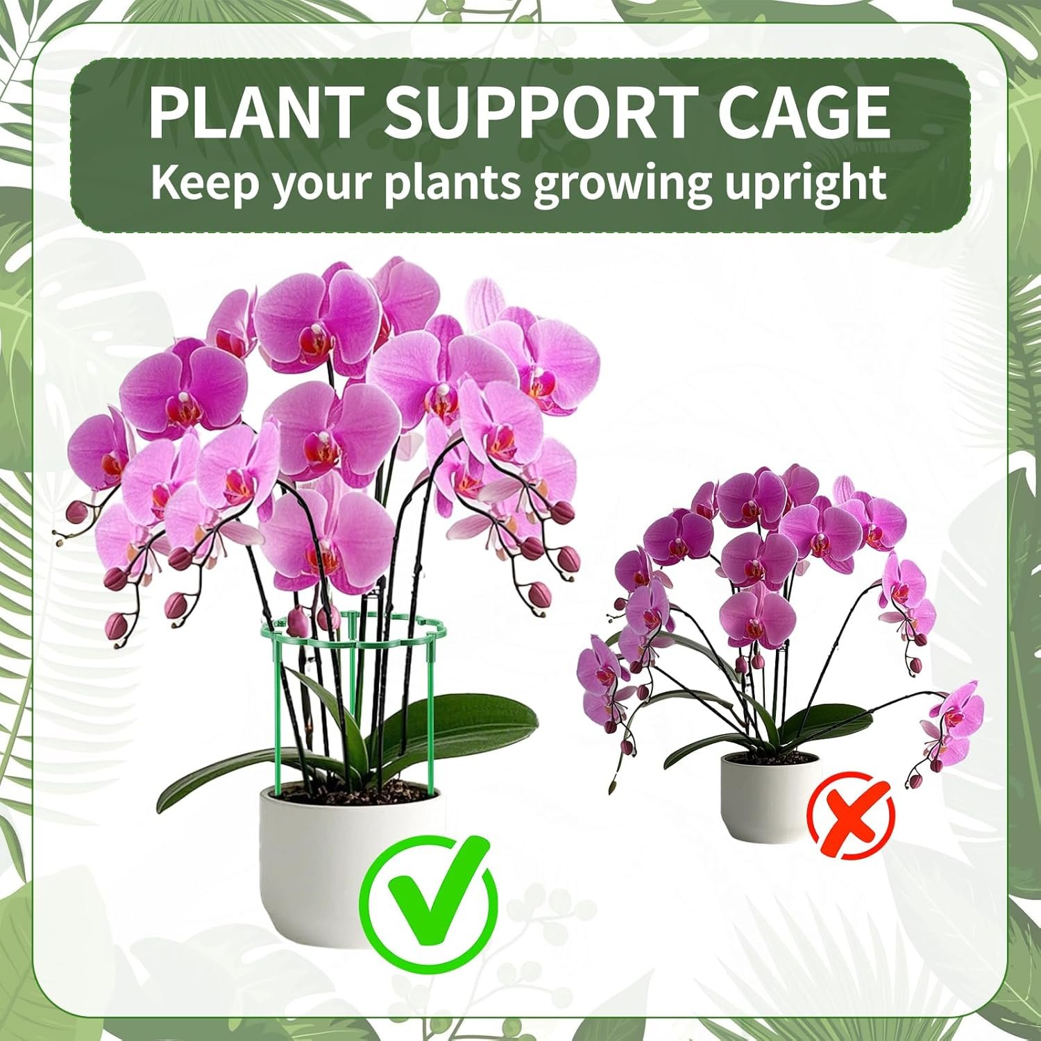 12 Pack Plant Support Stakes Sets Versatile Plant Cages, Stackable Garden Flower Support, Small Plant Stakes for Indoor Plants,Tomato,Monstera, Peony, Hydrangea, Climbing Plants Image 2