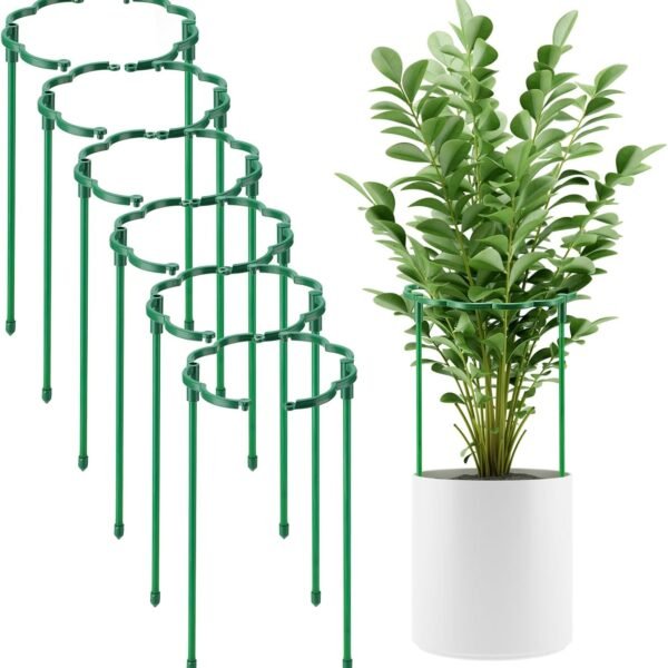 12 Pack Plant Support Stakes Sets Versatile Plant Cages, Stackable Garden Flower Support, Small Plant Stakes for Indoor Plants,Tomato,Monstera, Peony, Hydrangea, Climbing Plants