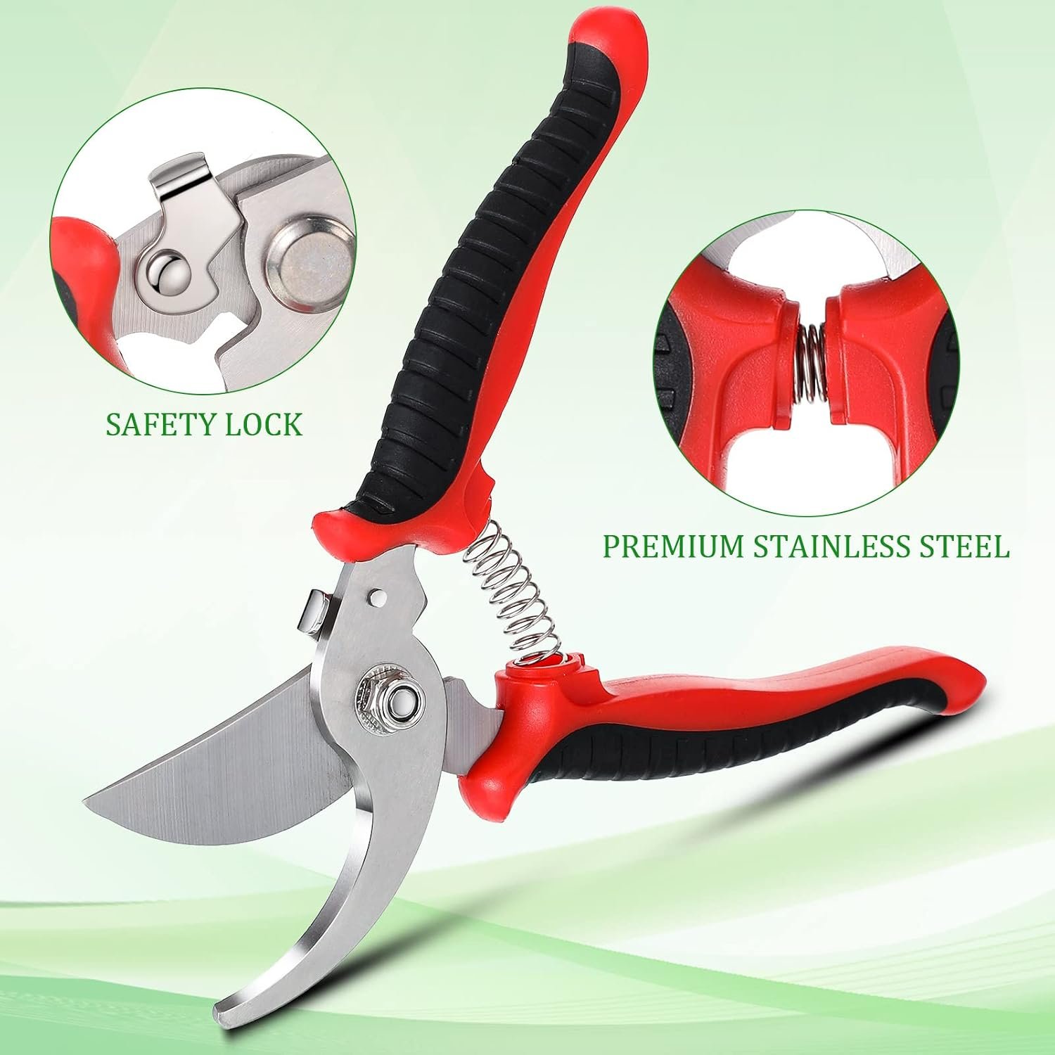 6 Pcs Garden Bypass Pruning Shears Bulk Heavy Duty Gardening Scissors Stainless Steel Blades Gardening Shears Handheld Garden Pruners Manual Plant Clipper for Flower Trimming Secateurs Tool 7 48 Inch Image 2