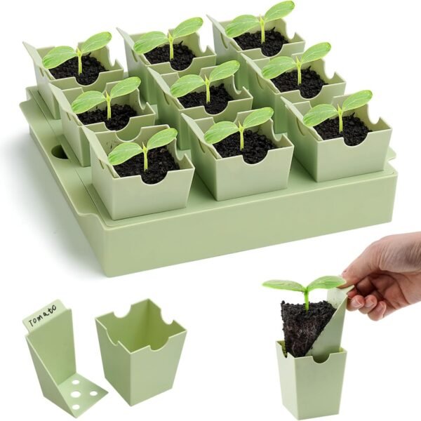 Seed Starter Tray with Lift Out Handles for Easy Transplanting