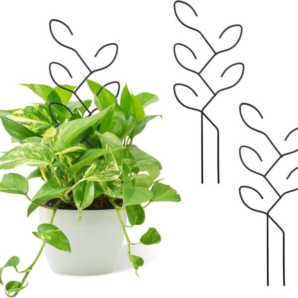 2Pcs Metal Leaf Shape Garden Trellis for Climbing Plant Indoor