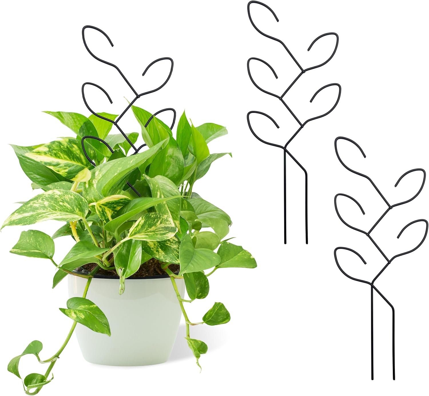 2Pcs Metal Leaf Shape Garden Trellis for Climbing Plant Indoor